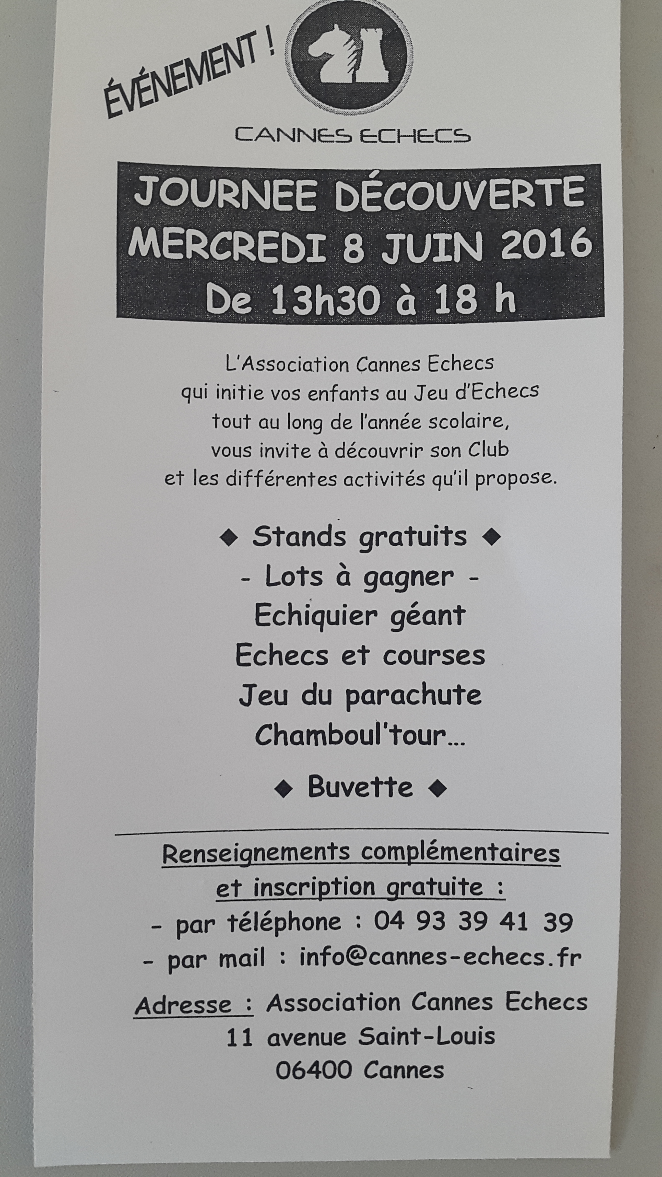 Kermesse de Cannes-Echecs
