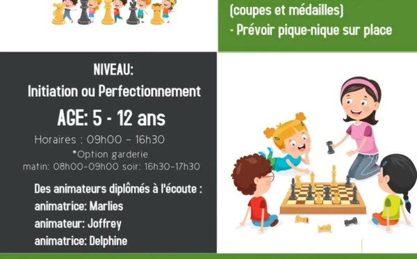 ♟️🏃 STAGE ÉCHECS &amp; ACTIVITÉS SPORTIVES – DU 26 AU 30 OCTOBRE ! 🍂